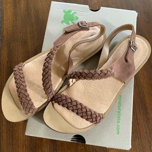 Sz 40 / 9 El Naturalista Tulip braided leather sandals N5192